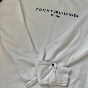 TOMMY HILFIGER Solid Logo Lounge Top  XS WHITE